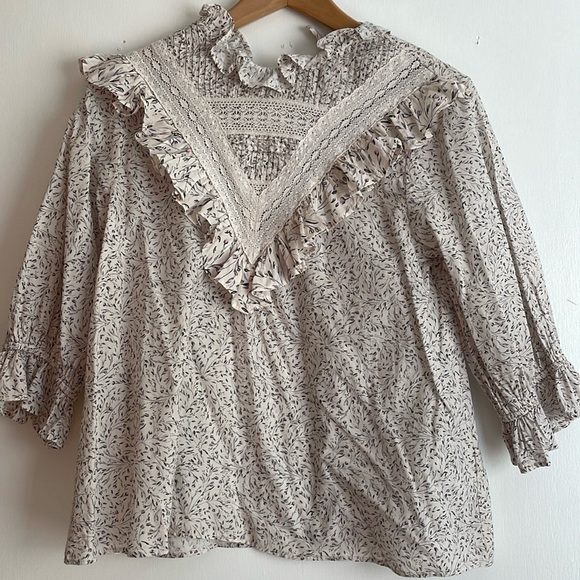 H&M ruffle cotton top - Picture 1 of 5